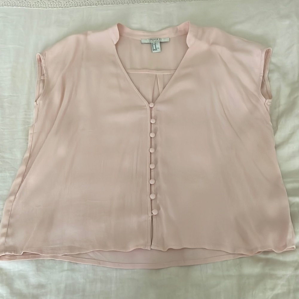Forever 21 light pink blouse
